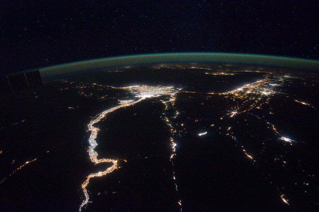 A Night View Around the Mediterranean Sea (NASA, International Space Station, 02/25/12)